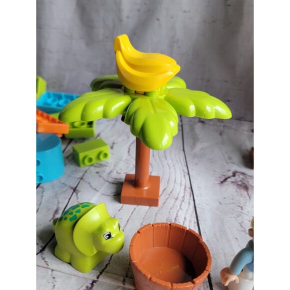 Dinosaur Building Block Toddler Set 3 Figures 2 Dinosaurs Extra Pieces - Picture 6 of 9